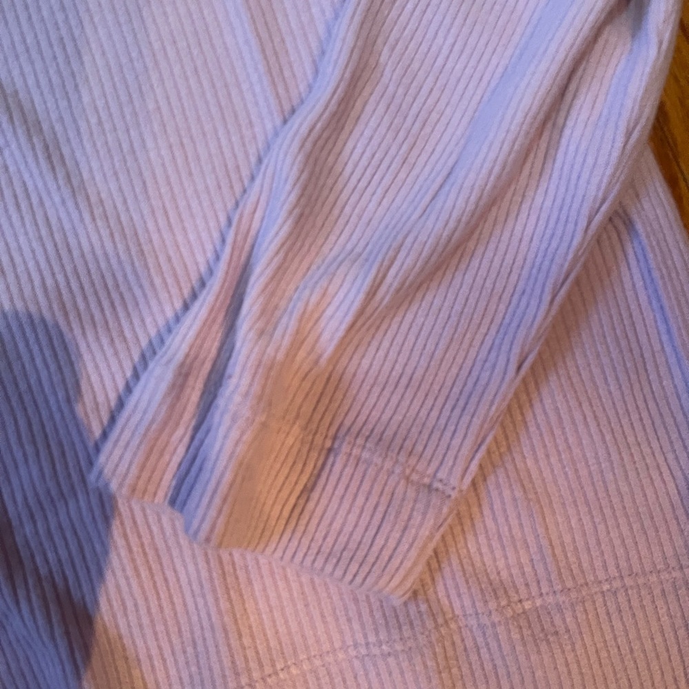 LOFT Lavender Ribbed Collared Henley Knit Top - Picture 5 of 7